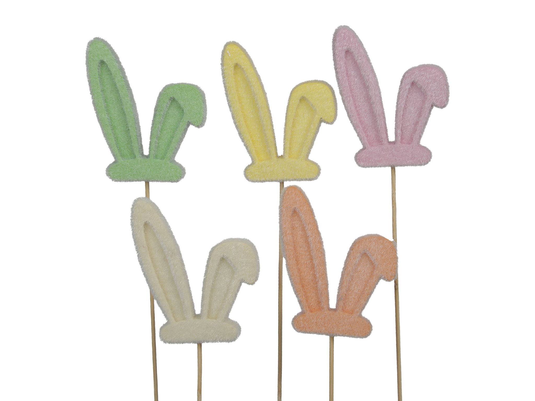 PICK RABBIT FLOCK 7X10CM. 10PZ. COL.ASS.