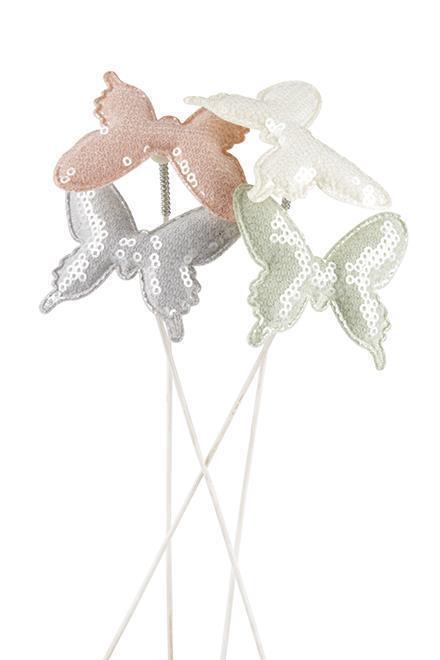 FARFALLE PAILLET E PICK D5,2X6,5 L27CM. 24PZ. ASS.
