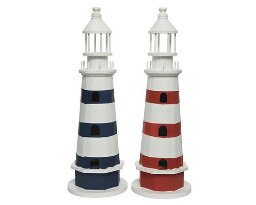 FARO IN LEGNO H60 D20CM. BNC/ROSSO