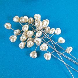 HEARTS SPRAY 12PZ. 19,5CM.CREAM