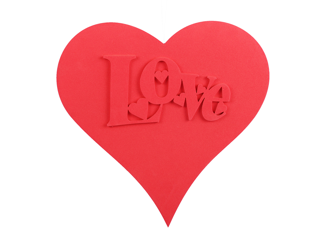 CUORE FOAM C/LOVE DA APP. 25CM. ROSSO