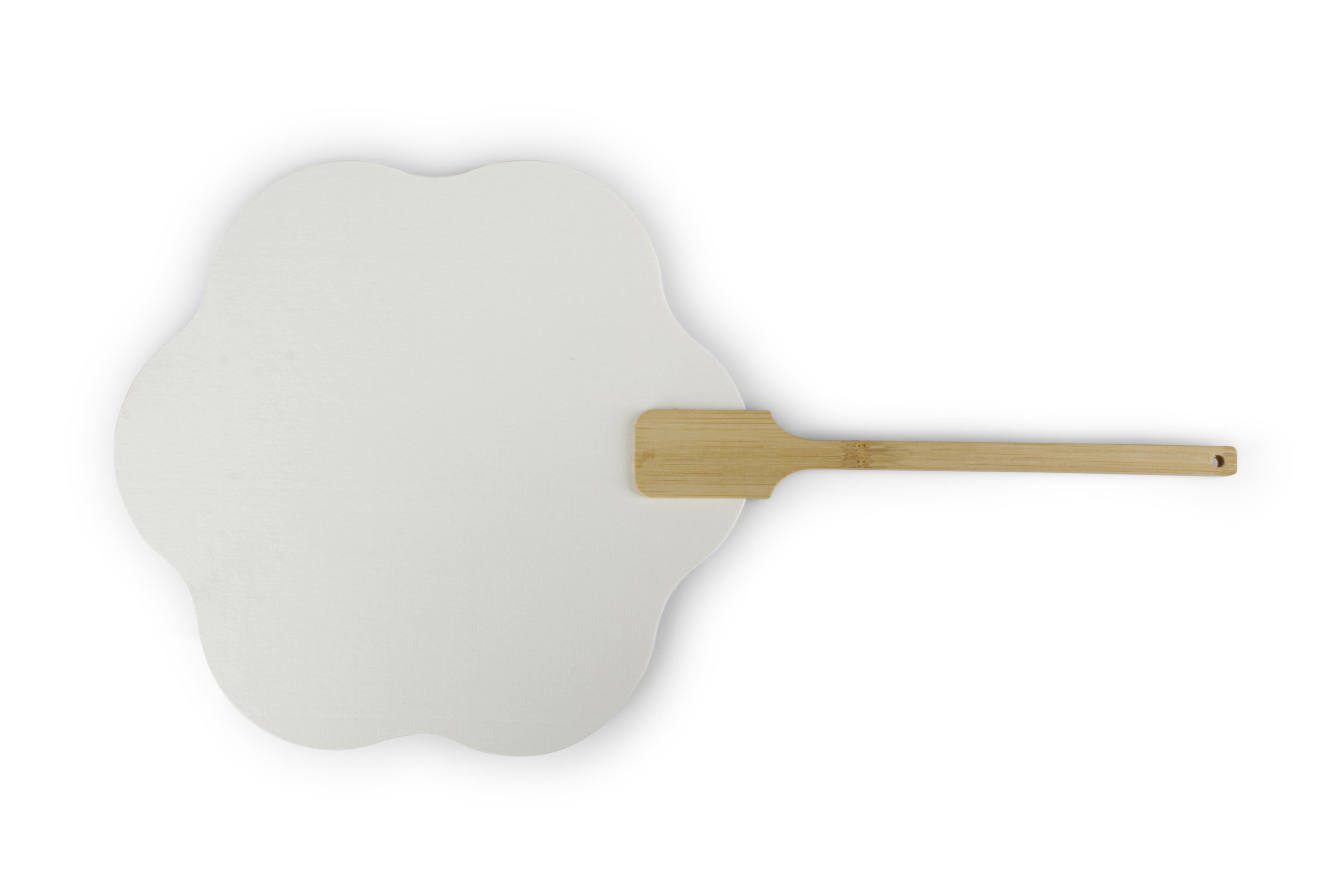 VENTAGLIO FORMA NUVOLA 19,5X18CM. 7PZ. BIANCO