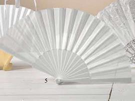 VENTAGLIO STOFFA 23CM. 12PEZZI BIANCO