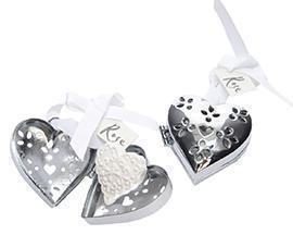 HEART SCENTED 3PZ. W/HANG.5CM.SILVER