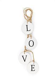 GARLAND L-O-V-E 2PZ. L58 D8CM.WOOD WH