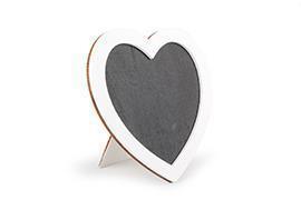 CUORE LEGNO C/LAVAGNA 6PZ. D12CM.
