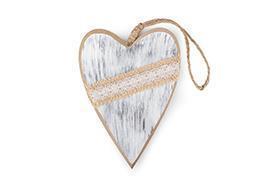 CUORE LEGNO VINTAGE 4PZ. H11CM.GREY