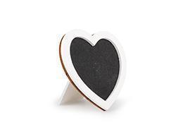 CUORE LEGNO C/LAVAGNA 10PZ.D7,5CM.