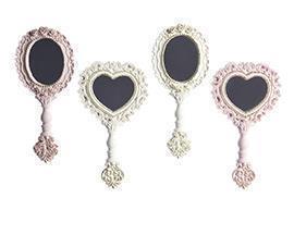 POLY HAND MIRROR OVAL 2PZ.H15,5 D6,5CM.