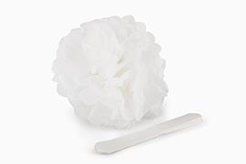 POMPOM DI CARTA D20CM. 10PZ. BIANCO