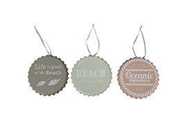 TAPPI METAL MARE 3PEZZI ASS. D11CM.