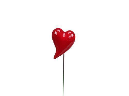 PICK C/CUORE 5,5X4CM. 24PZ. ROSSO LACCATO
