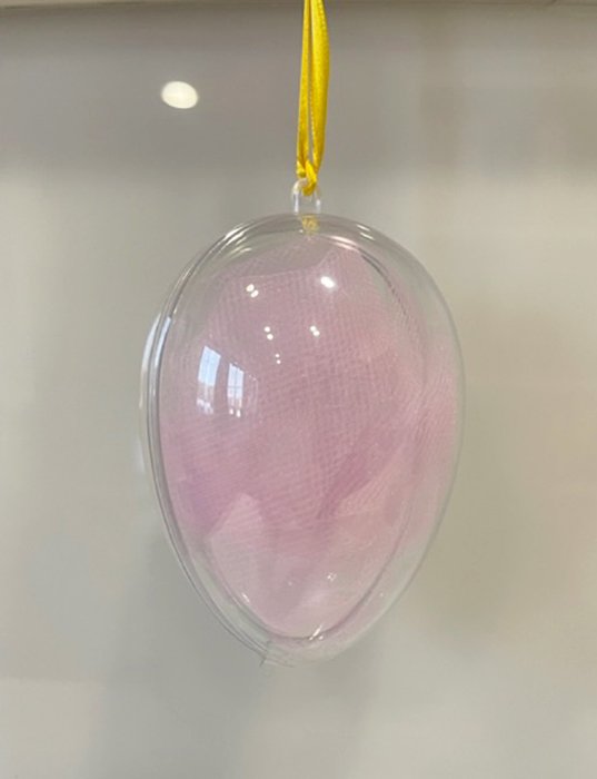 SCAT. UOVO PLAST. TRASP. 20PZ. 10CM.