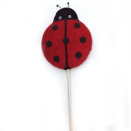 PICK COCCINELLA BIG H50/16CM. 6PZ. ROSSO