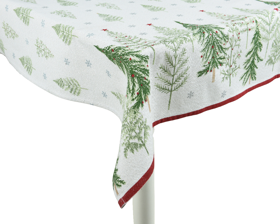 TOVAGLIA COTONE GLITT. C/ALBERI 180X140CM.