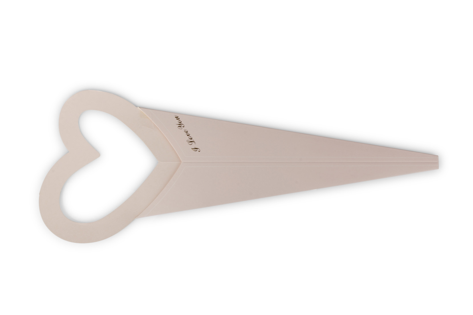 CONO MANICO CUORE L46,5CM. 12PZ. ROSA